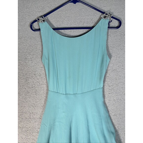 Vintage Colette Dinnigan Dress Womens XS Silk Metallic Glass Romantic Fairy Y2K - Picture 13 of 15